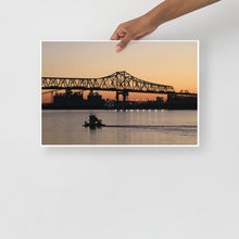 Load image into Gallery viewer, Mississippi River at Sunset: Baton Rouge, Louisiana Poster