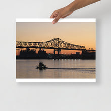 Load image into Gallery viewer, Mississippi River at Sunset: Baton Rouge, Louisiana Poster