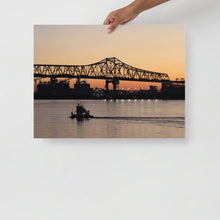 Load image into Gallery viewer, Mississippi River at Sunset: Baton Rouge, Louisiana Poster